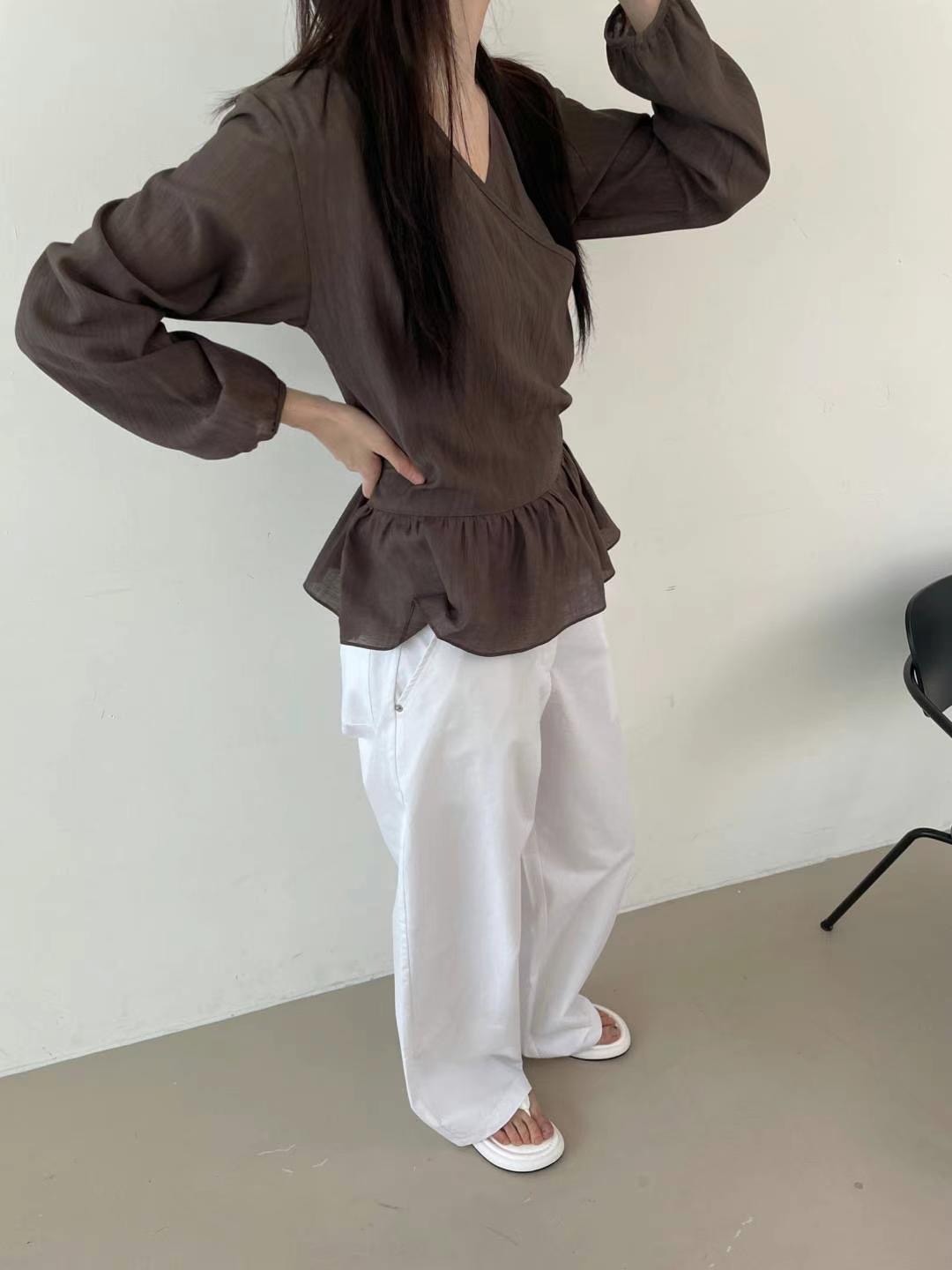 UNTIL韓國㊣直郵東大門代購女裝新款推薦熱賣休閑襯衫蕾絲衫UNTIL襯衫/蕾絲衫