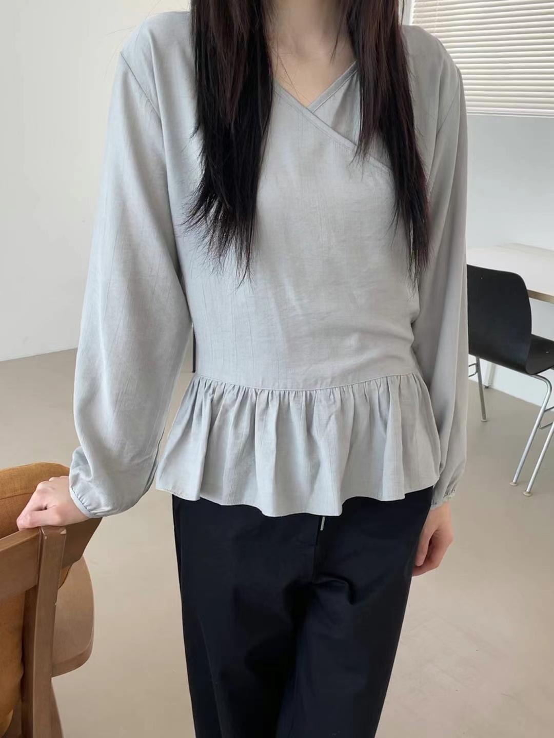 UNTIL韓國㊣直郵東大門代購女裝新款推薦熱賣休閑襯衫蕾絲衫UNTIL襯衫/蕾絲衫圖色2