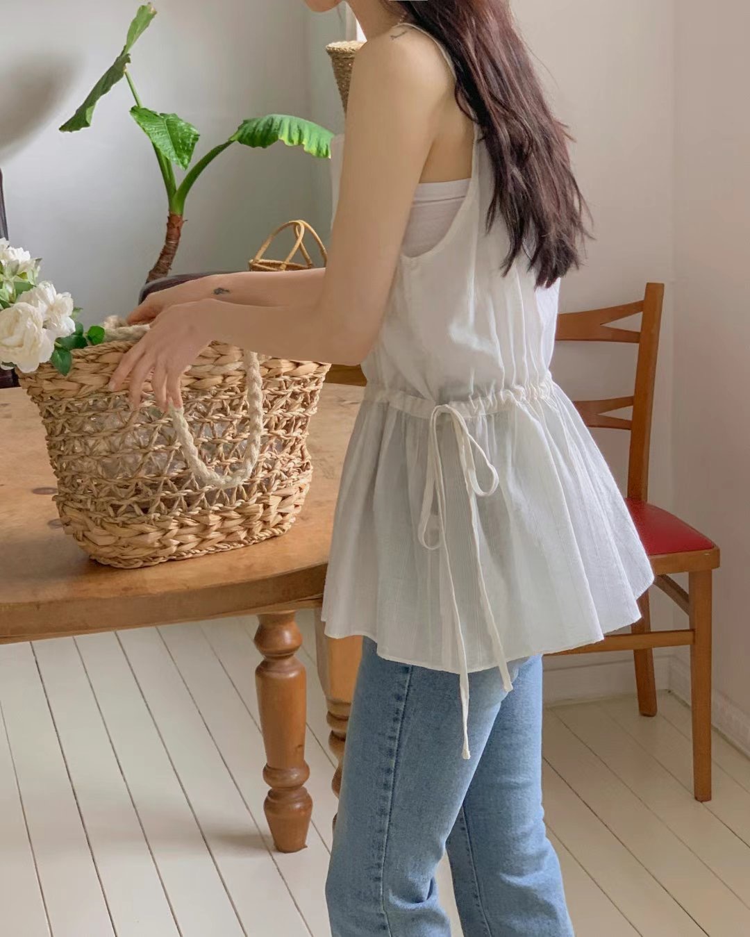 BONGBLY-봉블리直郵韓國代購㊣女裝新品時尚休閑25春夏吊帶背心BONGBLY吊帶/背心