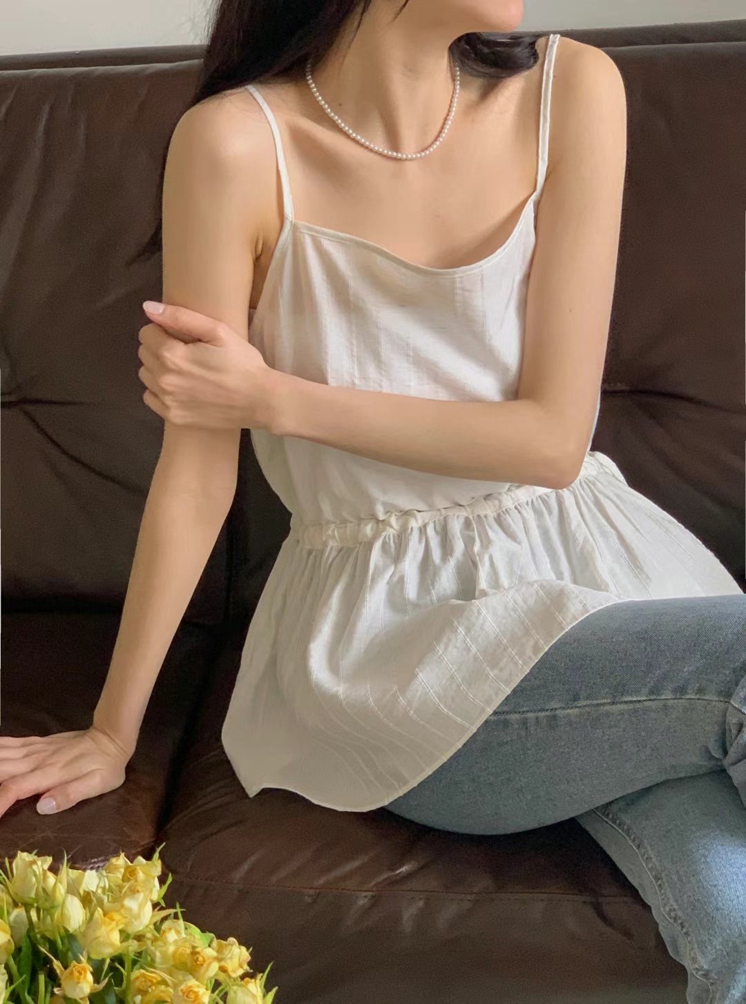 BONGBLY-봉블리直郵韓國代購㊣女裝新品時尚休閑25春夏吊帶背心BONGBLY吊帶/背心