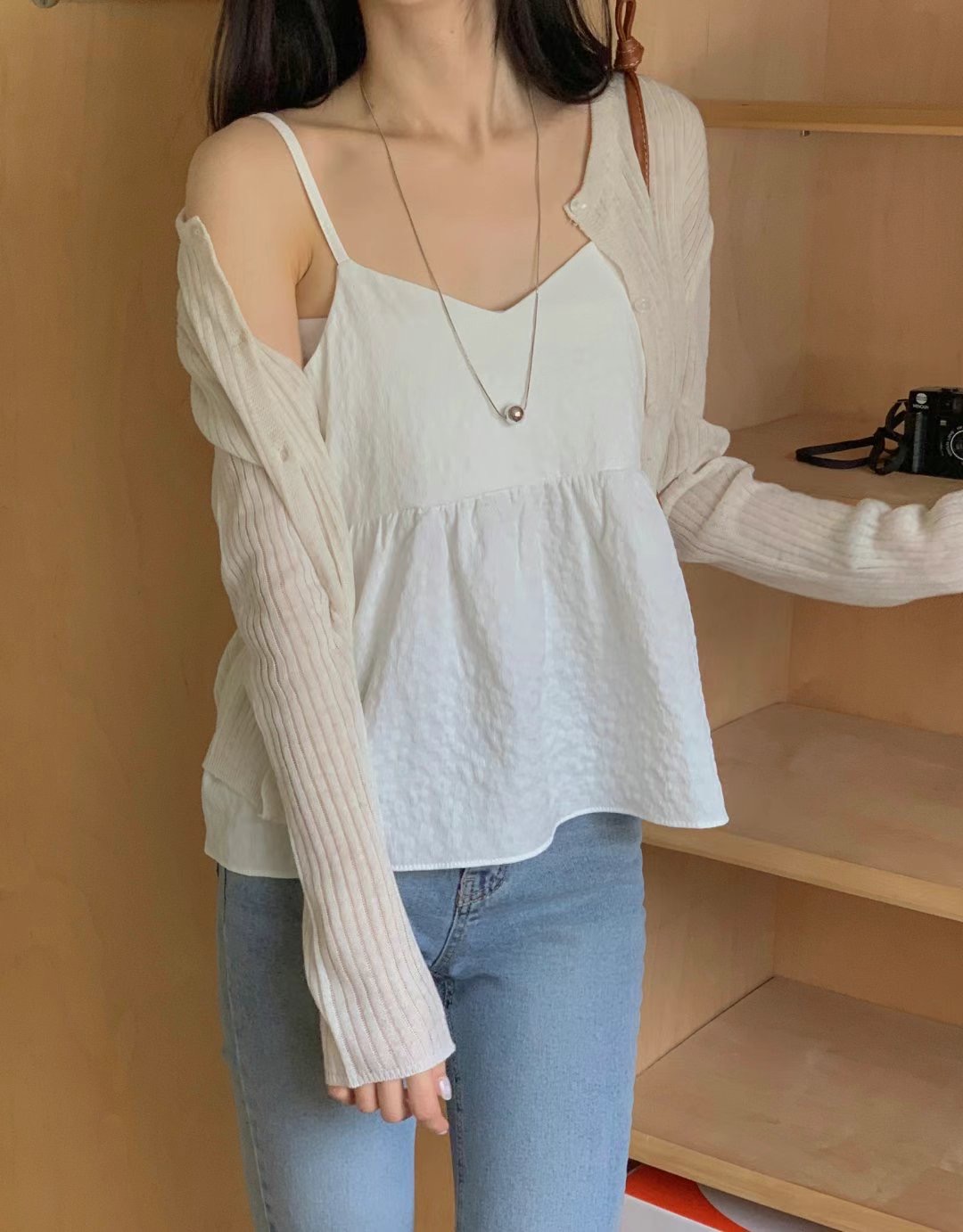 BONGBLY-봉블리直郵韓國代購㊣女裝新品熱賣人氣休閑吊帶背心BONGBLY吊帶/背心