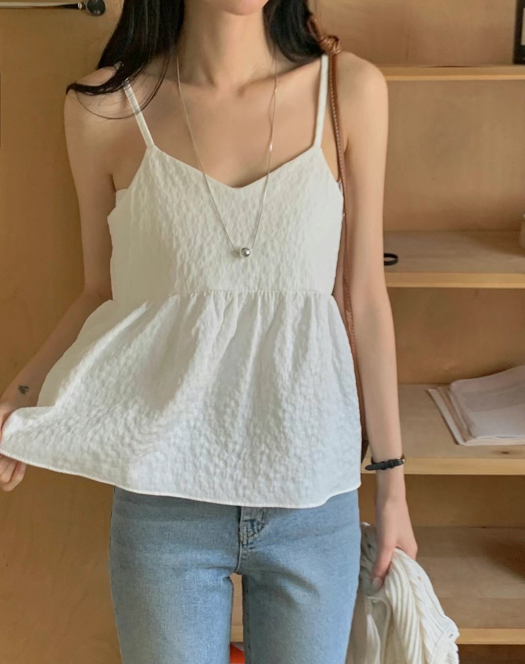 BONGBLY-봉블리直郵韓國代購㊣女裝新品熱賣人氣休閑吊帶背心BONGBLY吊帶/背心