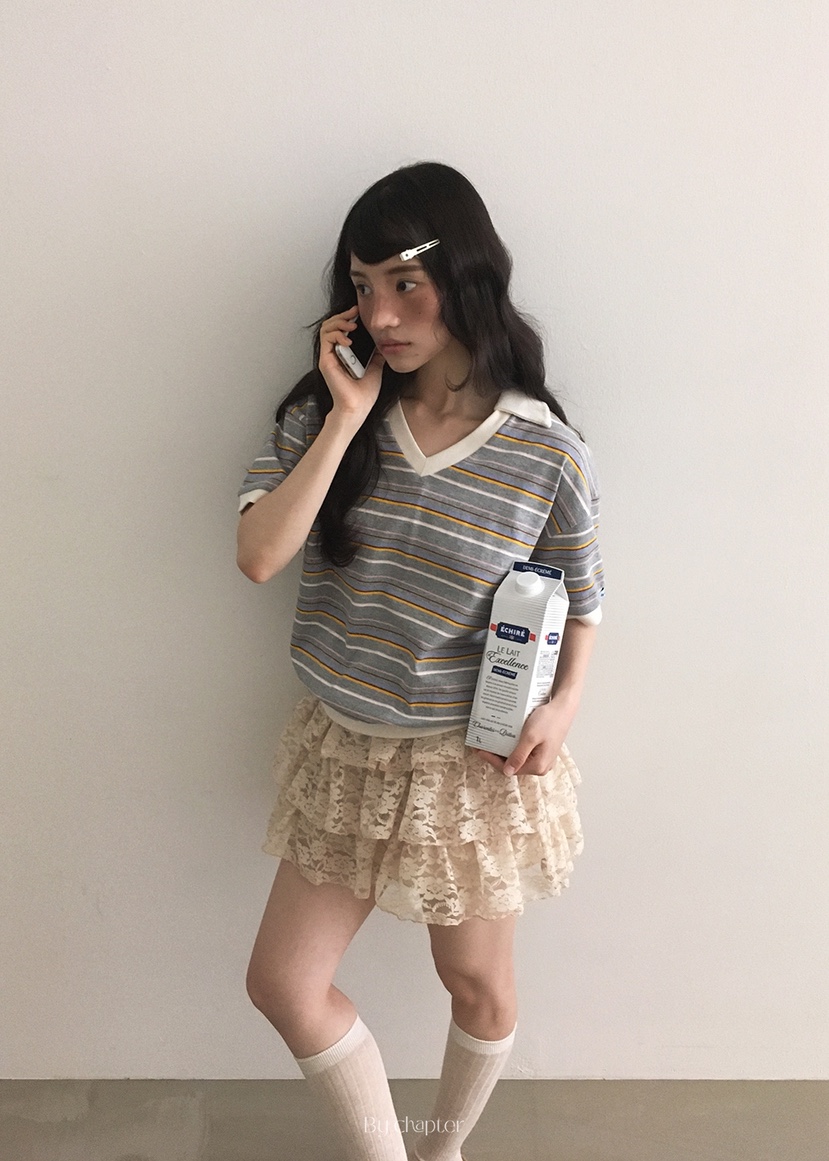 BY CHAPTER韓國直郵㊣東大門實拍女裝新品休閑時尚人氣T恤ChapterT恤