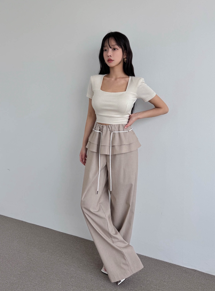 SLIT韓國直郵㊣東大門實拍女裝新品休閑推薦25春夏時尚休閑褲SLIT休閑褲