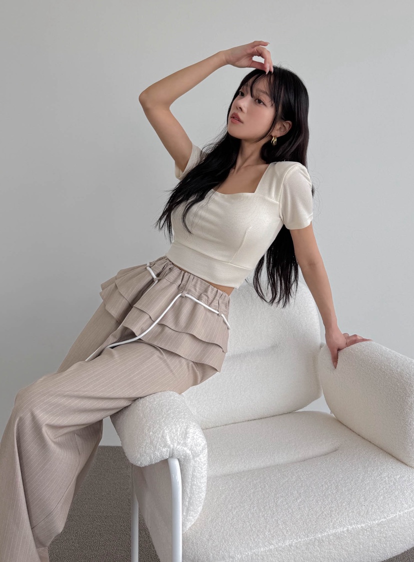 SLIT韓國直郵㊣東大門實拍女裝新品休閑推薦25春夏時尚休閑褲SLIT休閑褲