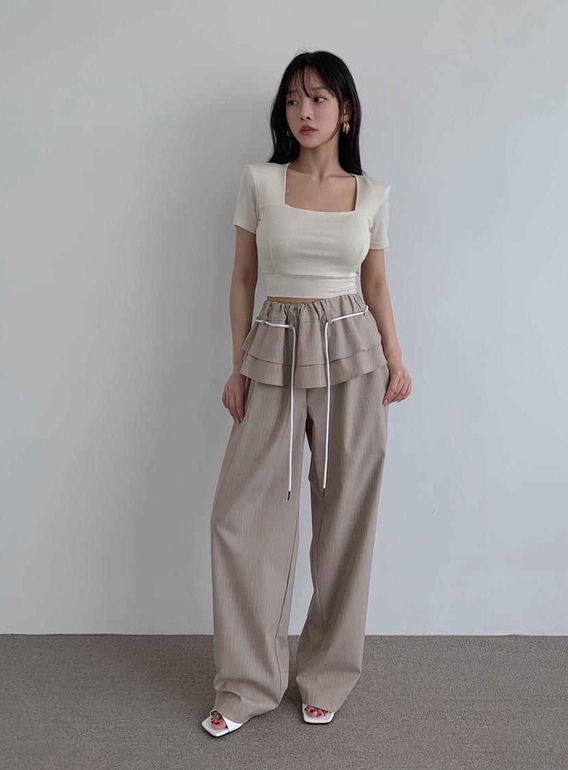 SLIT韓國直郵㊣東大門實拍女裝新品休閑推薦25春夏時尚休閑褲SLIT休閑褲