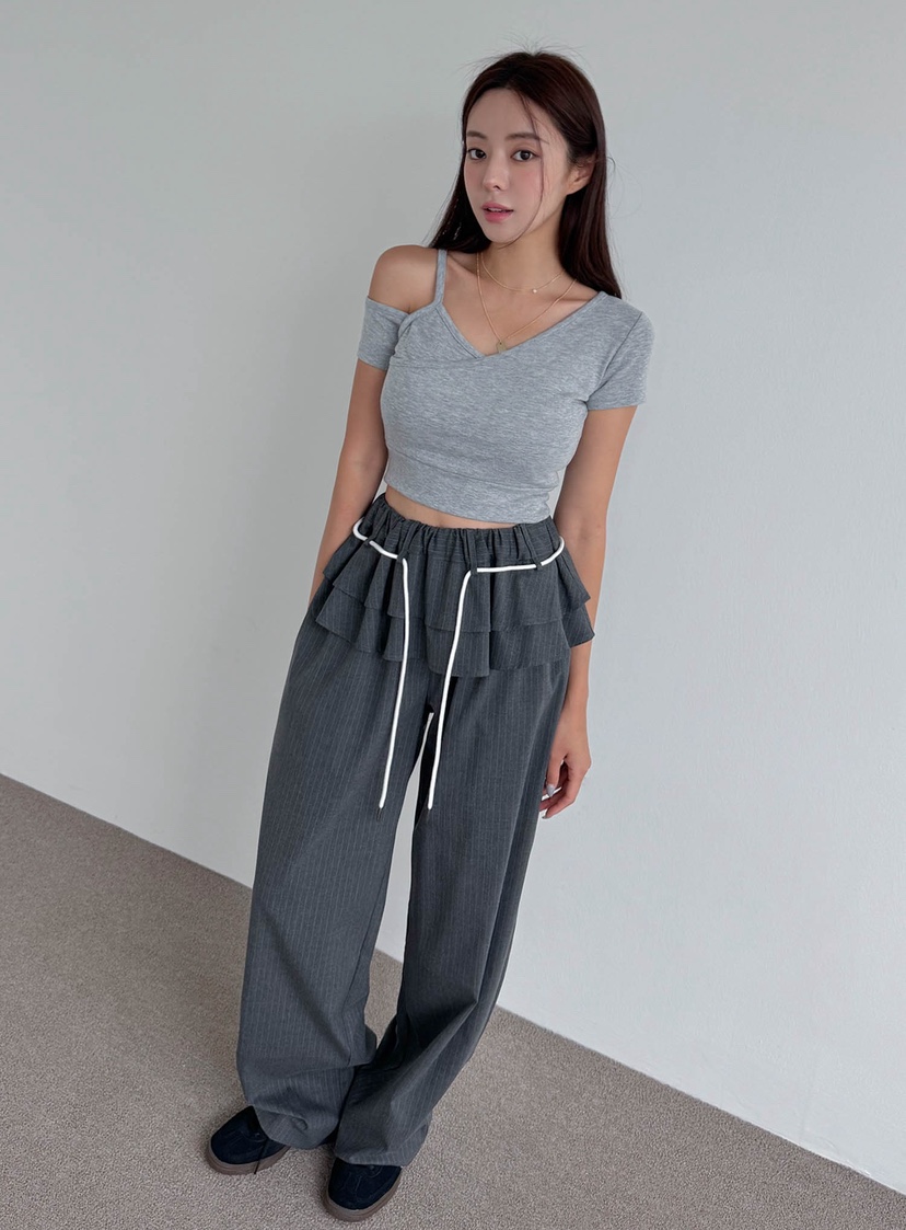 SLIT韓國直郵㊣東大門實拍女裝新品休閑推薦25春夏時尚休閑褲SLIT休閑褲