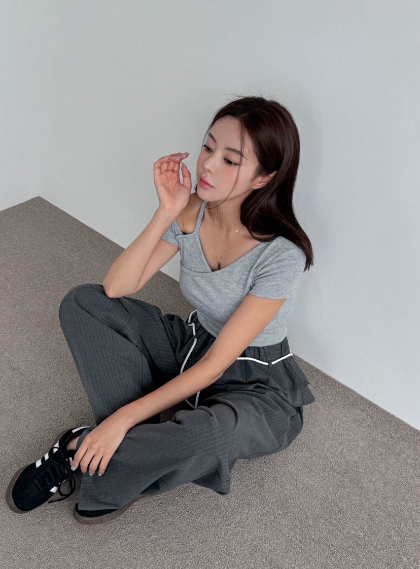 SLIT韓國直郵㊣東大門實拍女裝新品休閑推薦25春夏時尚休閑褲SLIT休閑褲
