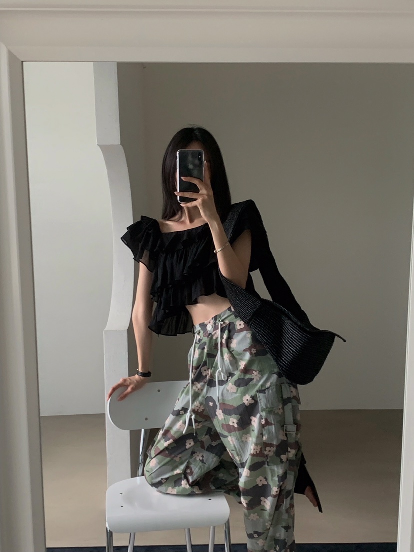 VERANDA韓國㊣直郵東大門代購女裝新品推薦時尚25春夏襯衫蕾絲衫VERANDA襯衫/蕾絲衫