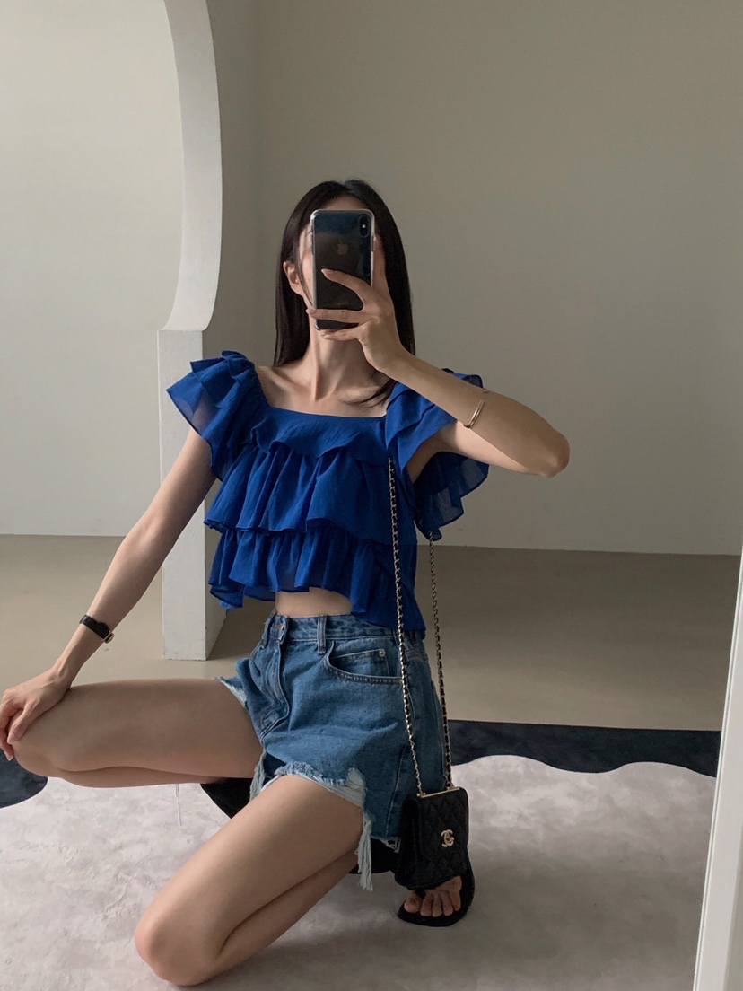 VERANDA韓國㊣直郵東大門代購女裝新品推薦時尚25春夏襯衫蕾絲衫VERANDA襯衫/蕾絲衫