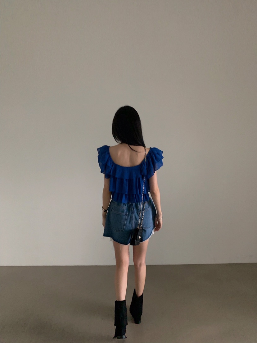 VERANDA韓國㊣直郵東大門代購女裝新品推薦時尚25春夏襯衫蕾絲衫VERANDA襯衫/蕾絲衫
