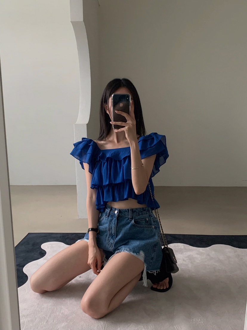 VERANDA韓國㊣直郵東大門代購女裝新品推薦時尚25春夏襯衫蕾絲衫VERANDA襯衫/蕾絲衫