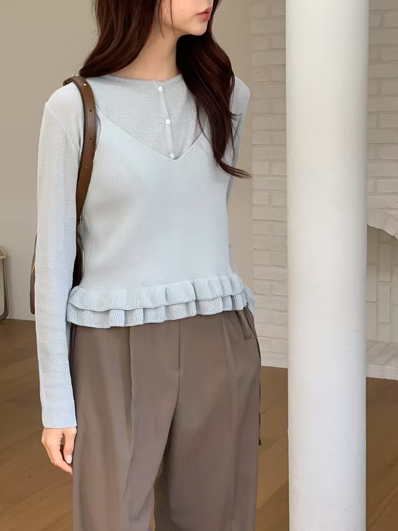 ANDYOUBROWN-OT韓國直郵㊣東大門實拍女裝新款熱賣吊帶背心緊身ANDYOUBROWN-OT吊帶/背心