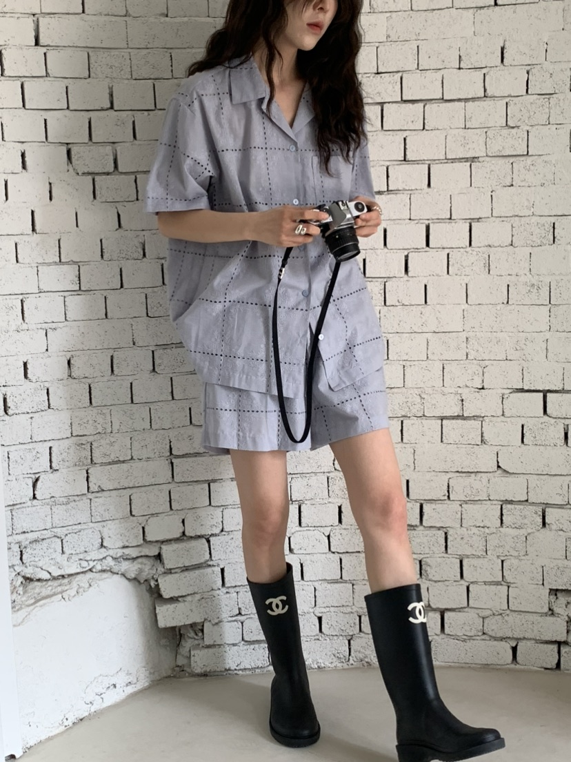 OURS韓國㊣直郵東大門代購女裝新款25春夏休閑熱賣短褲蕾絲OURS短褲