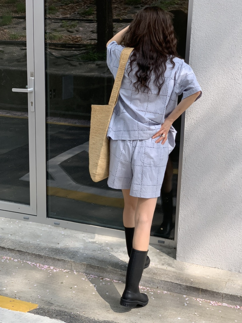 OURS韓國㊣直郵東大門代購女裝新款25春夏休閑熱賣短褲蕾絲OURS短褲