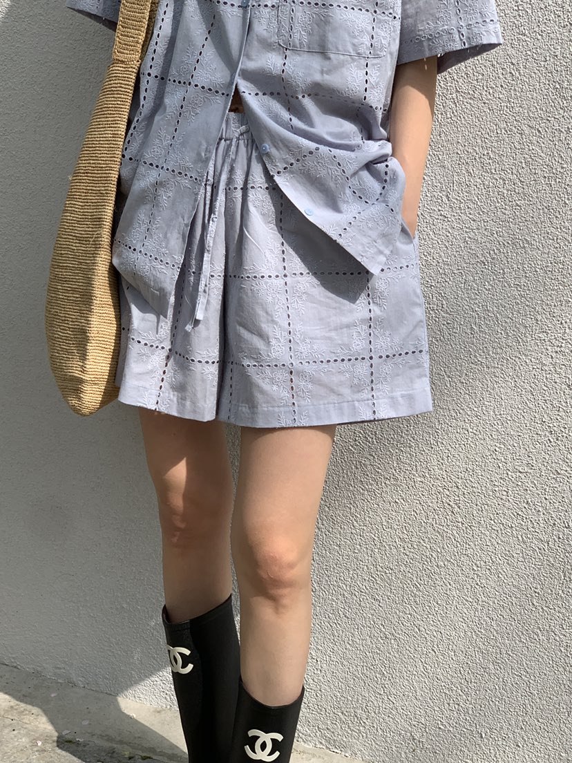 OURS韓國㊣直郵東大門代購女裝新款25春夏休閑熱賣短褲蕾絲OURS短褲