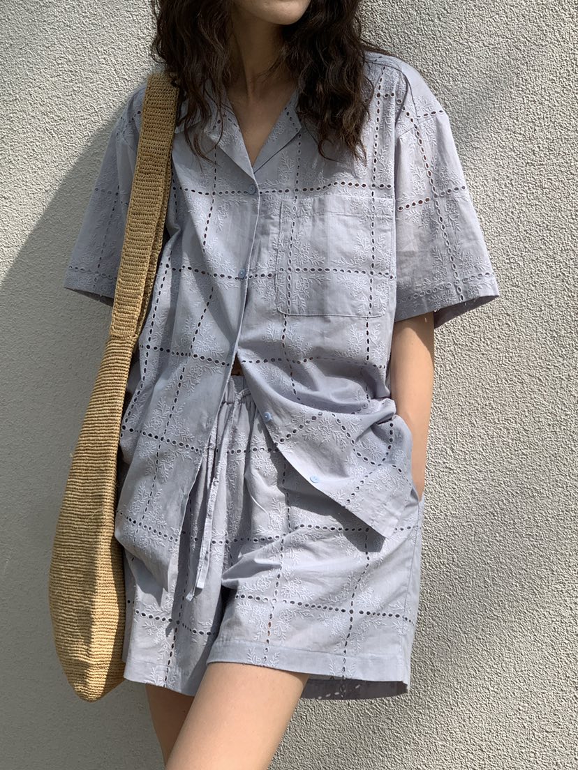 OURS韓國㊣直郵東大門代購女裝新款25春夏休閑熱賣短褲蕾絲OURS短褲