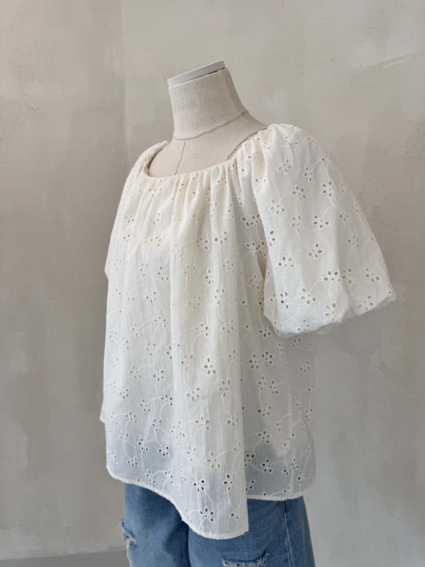 LAUNDRY韓國㊣直郵東大門代購女裝新品時尚25春夏襯衫蕾絲衫刺繡LAUNDRY襯衫/蕾絲衫