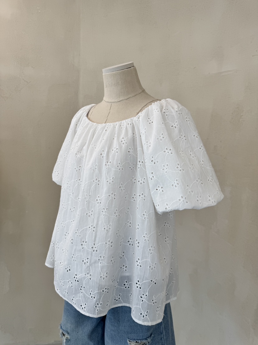 LAUNDRY韓國㊣直郵東大門代購女裝新品時尚25春夏襯衫蕾絲衫刺繡LAUNDRY襯衫/蕾絲衫