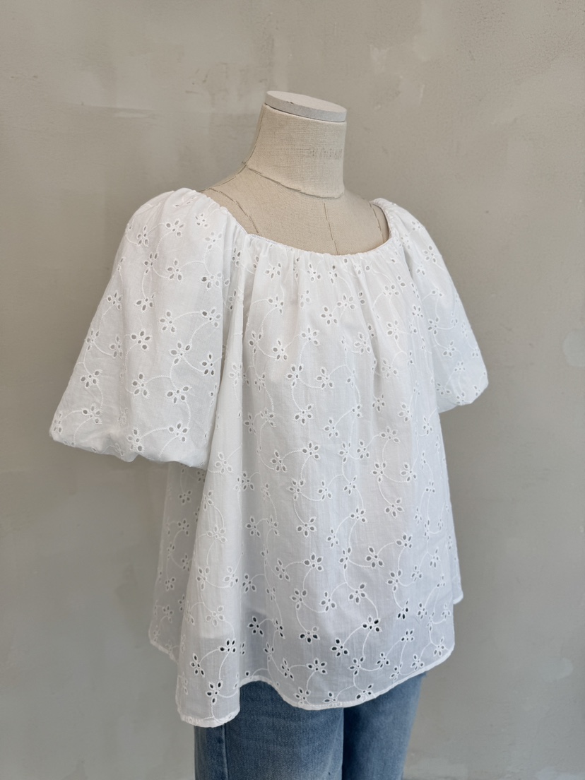 LAUNDRY韓國㊣直郵東大門代購女裝新品時尚25春夏襯衫蕾絲衫刺繡LAUNDRY襯衫/蕾絲衫