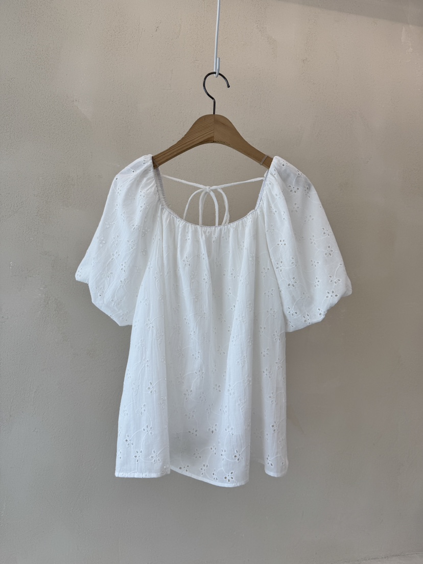 LAUNDRY韓國㊣直郵東大門代購女裝新品時尚25春夏襯衫蕾絲衫刺繡LAUNDRY襯衫/蕾絲衫