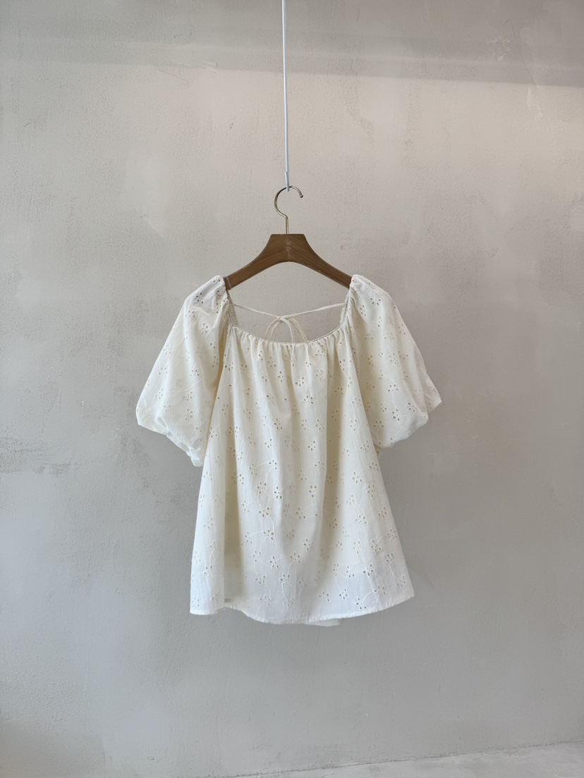 LAUNDRY韓國㊣直郵東大門代購女裝新品時尚25春夏襯衫蕾絲衫刺繡LAUNDRY襯衫/蕾絲衫圖色2