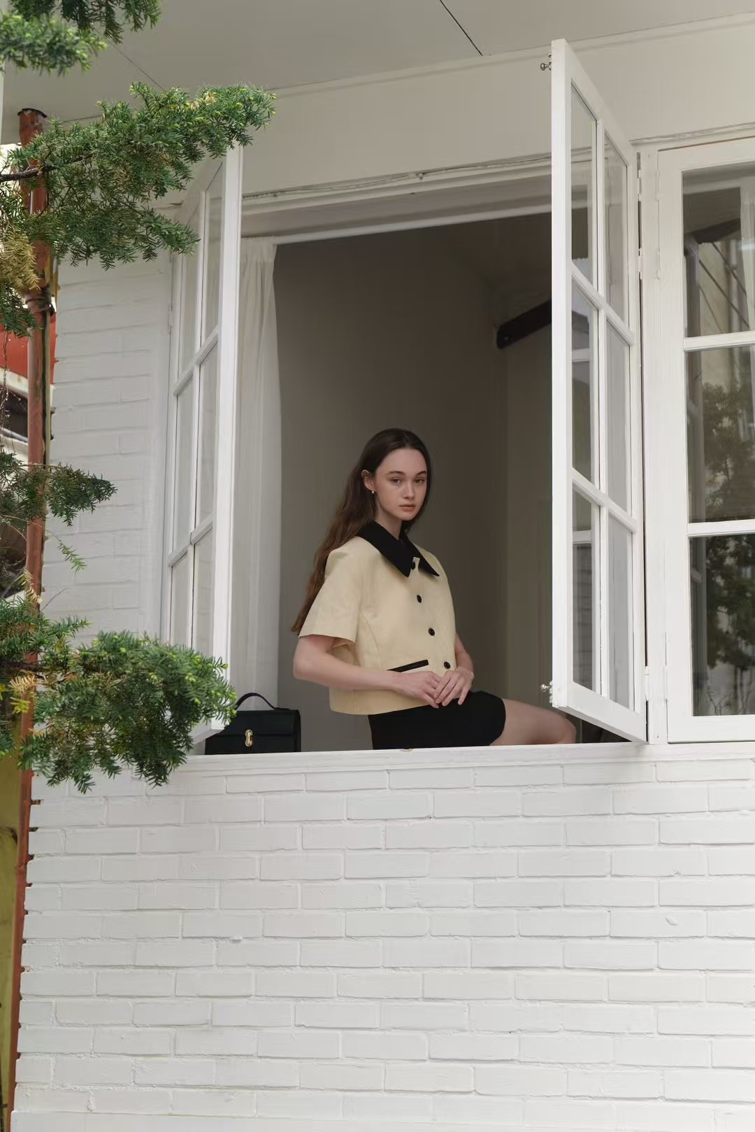 ANDYOUBROWN-OT韓國直郵㊣東大門實拍女裝新品人氣夾克亞麻ANDYOUBROWN-OT夾克
