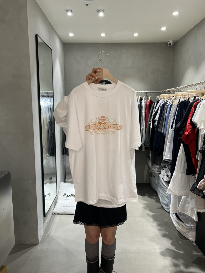 X-MOOD直郵韓國代購㊣女裝新品人氣休閑熱賣推薦25春夏T恤X-MOODT恤