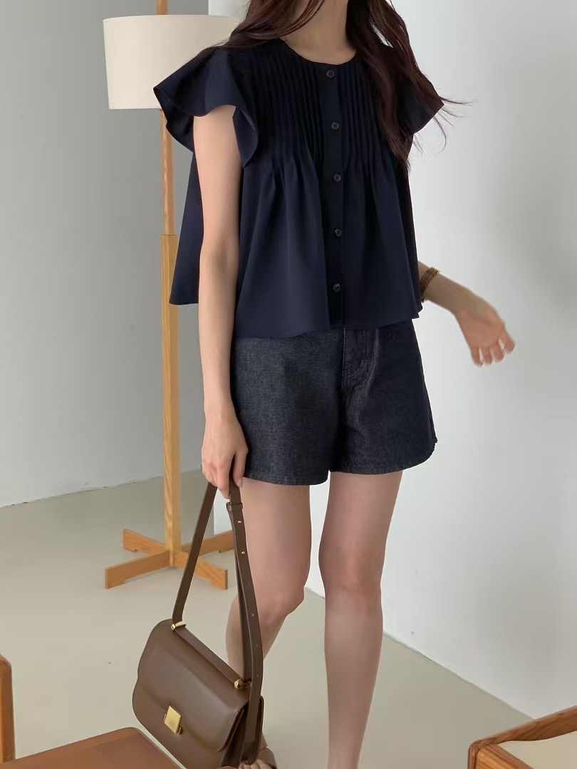 ANDYOUBROWN-OT直郵韓國代購㊣女裝新品25春夏推薦襯衫蕾絲衫ANDYOUBROWN-OT襯衫/蕾絲衫