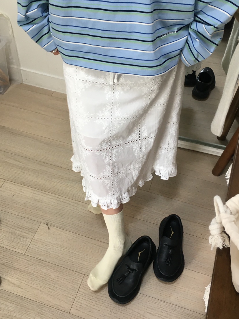 OURS韓國㊣直郵東大門代購女裝新品推薦25春夏半身裙中短裙OURS半身裙/中短裙