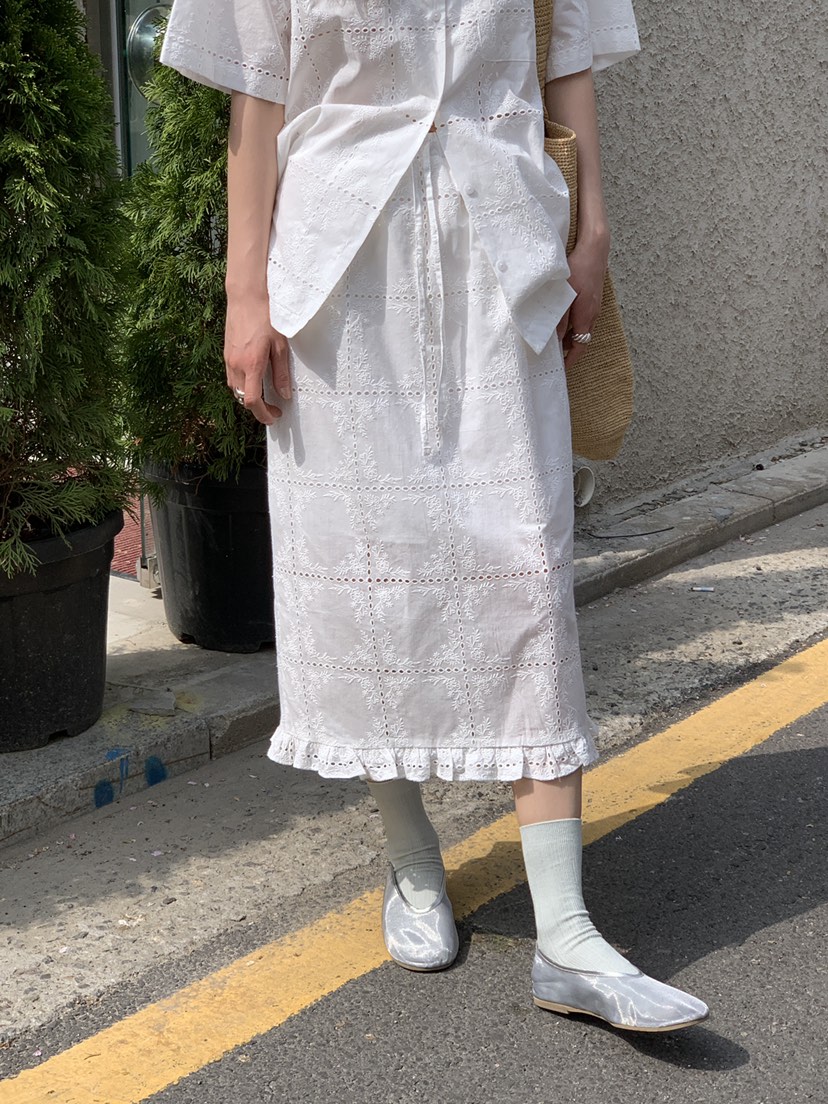 OURS韓國㊣直郵東大門代購女裝新品推薦25春夏半身裙中短裙OURS半身裙/中短裙