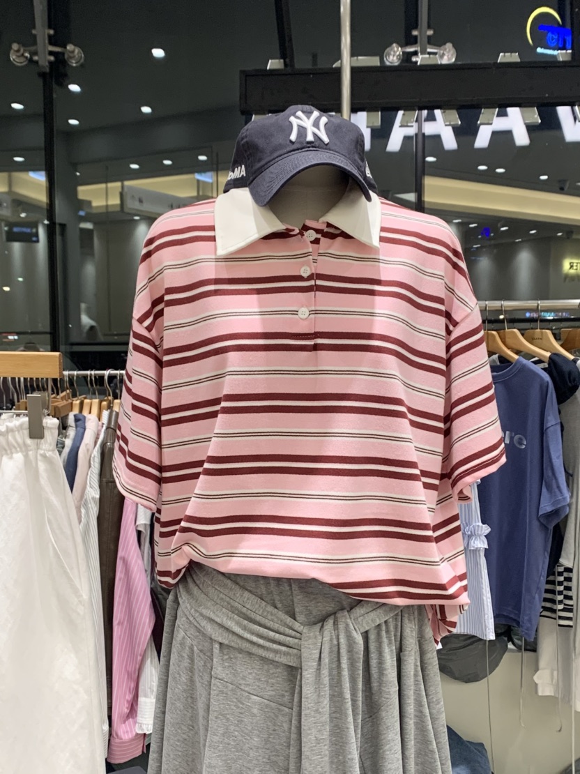 VAARA韓國直郵㊣女裝新品25春夏休閑時尚推薦熱賣人氣T恤VAARAT恤圖色1
