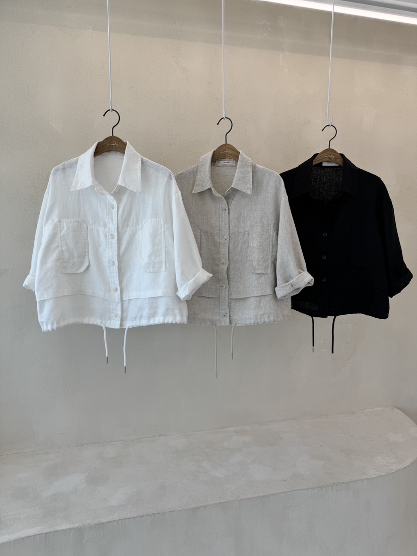 LAUNDRY直郵韓國代購㊣女裝新品休閑人氣時尚熱賣夾克口袋亞麻LAUNDRY夾克