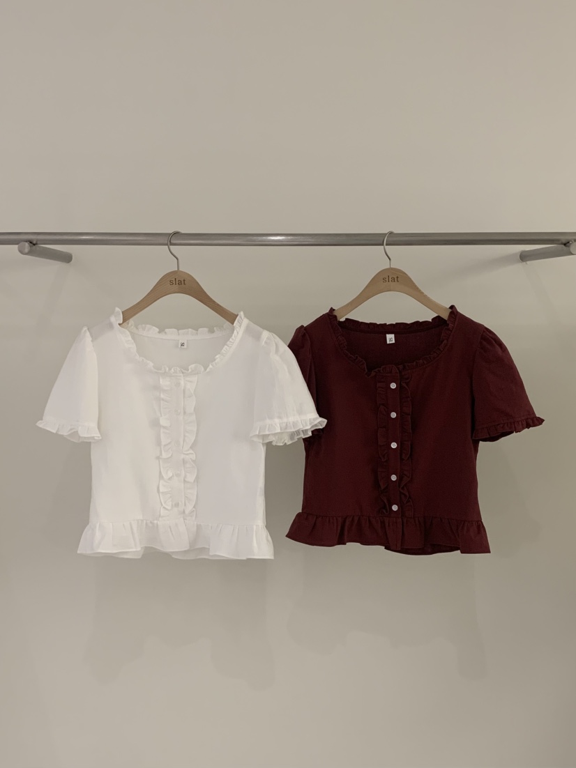 SLAT韓國㊣直郵東大門代購女裝新品休閑人氣熱賣襯衫蕾絲衫SLAT襯衫/蕾絲衫
