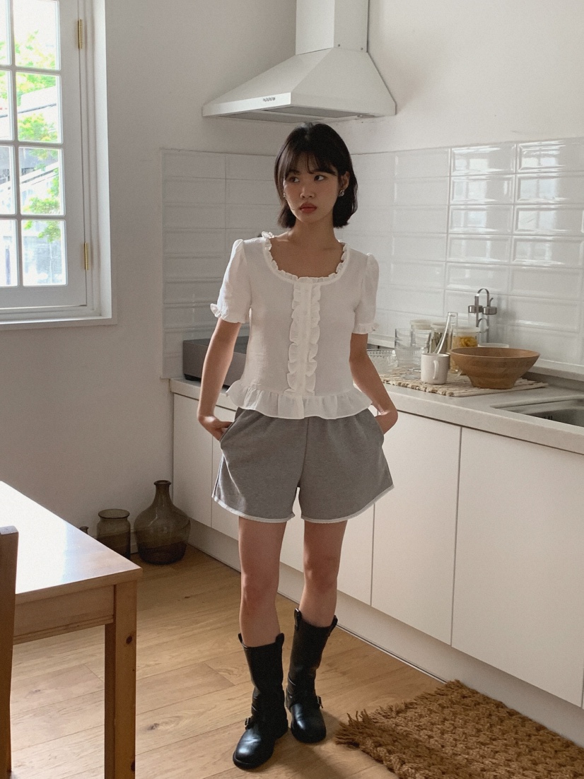 SLAT韓國㊣直郵東大門代購女裝新品休閑人氣熱賣襯衫蕾絲衫SLAT襯衫/蕾絲衫