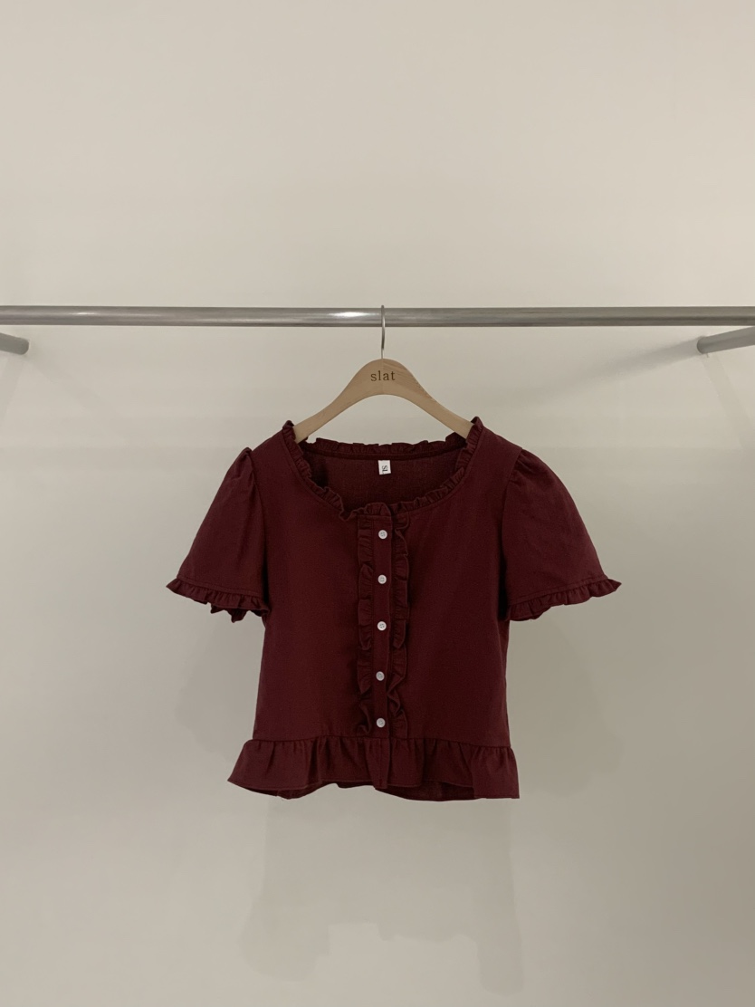 SLAT韓國㊣直郵東大門代購女裝新品休閑人氣熱賣襯衫蕾絲衫SLAT襯衫/蕾絲衫