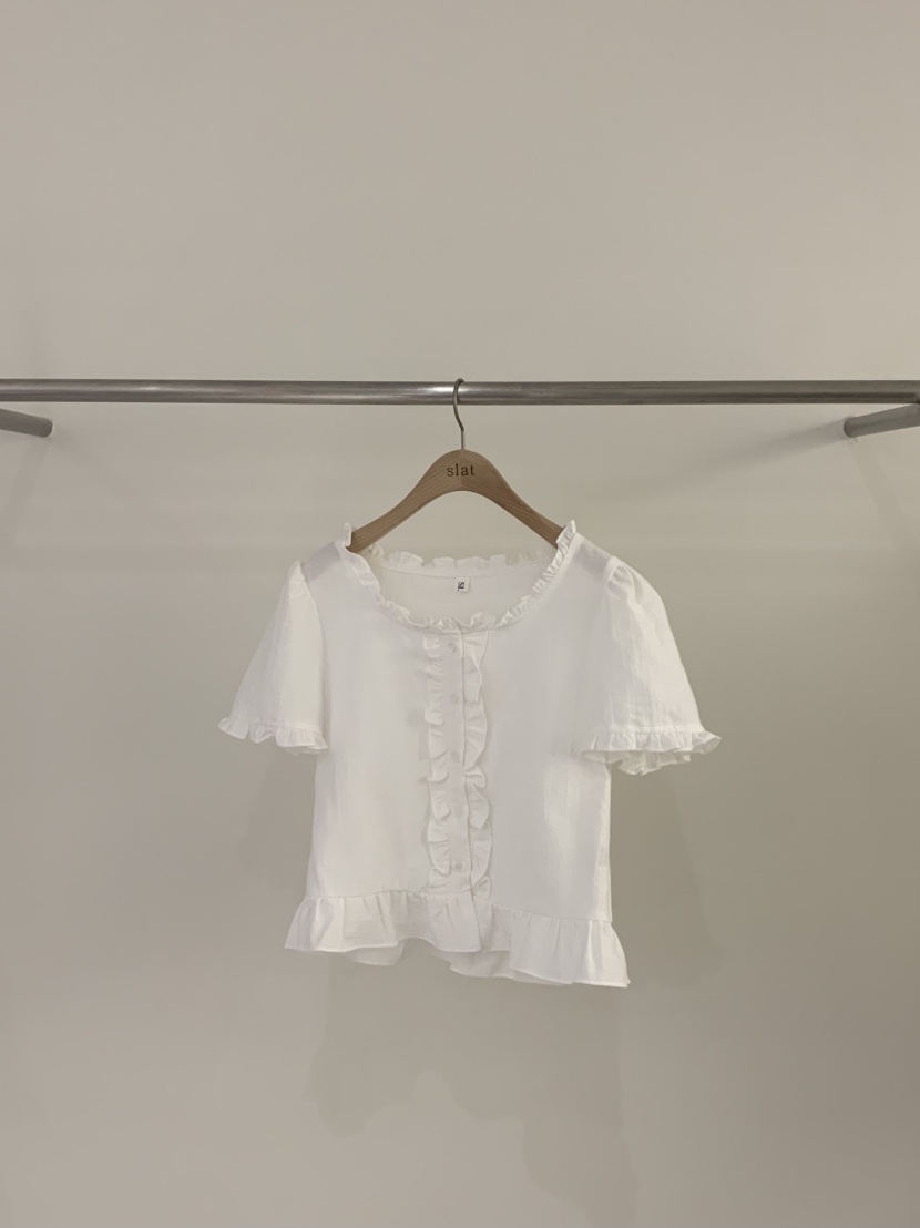SLAT韓國㊣直郵東大門代購女裝新品休閑人氣熱賣襯衫蕾絲衫SLAT襯衫/蕾絲衫圖色2