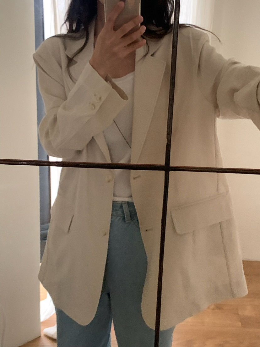 BLEECKER韓國直郵㊣女裝新品時尚休閑25春夏熱賣推薦夾克亞麻BLEECKER夾克