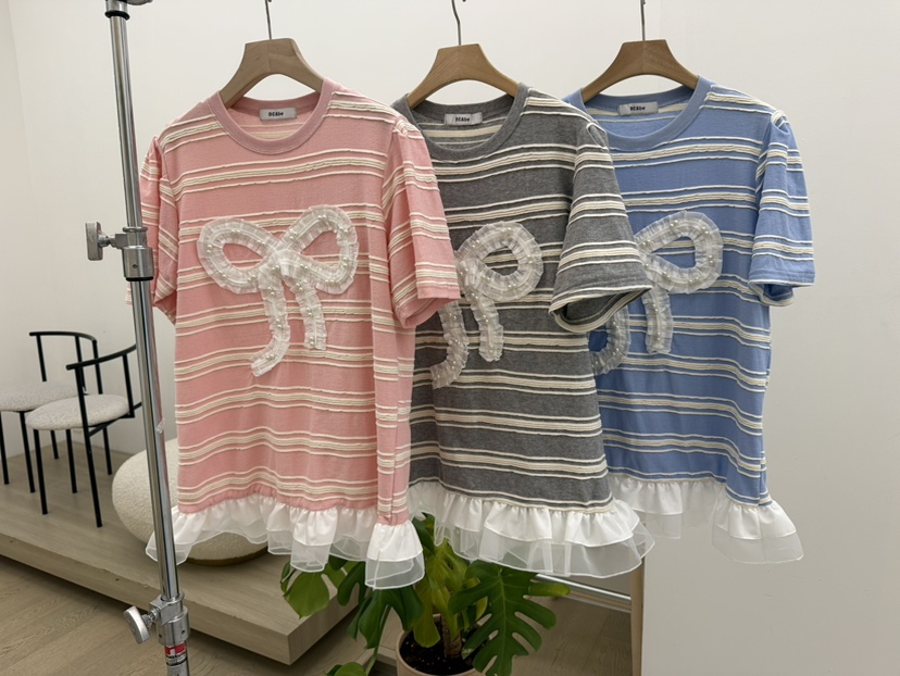 BE&BE韓國㊣直郵東大門代購女裝新品25春夏休閑推薦T恤BE&beT恤