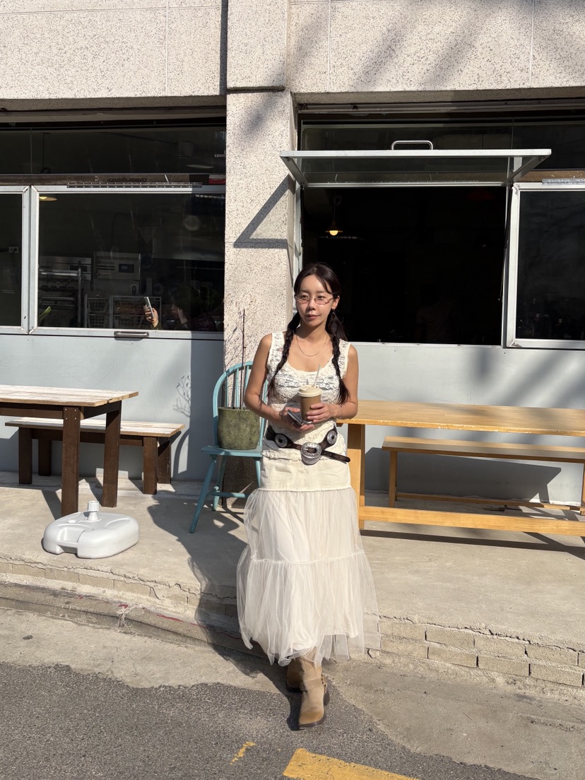 SUNDER MARKET直郵韓國代購㊣女裝新款25春夏時尚人氣長裙SUNDER MARKET長裙
