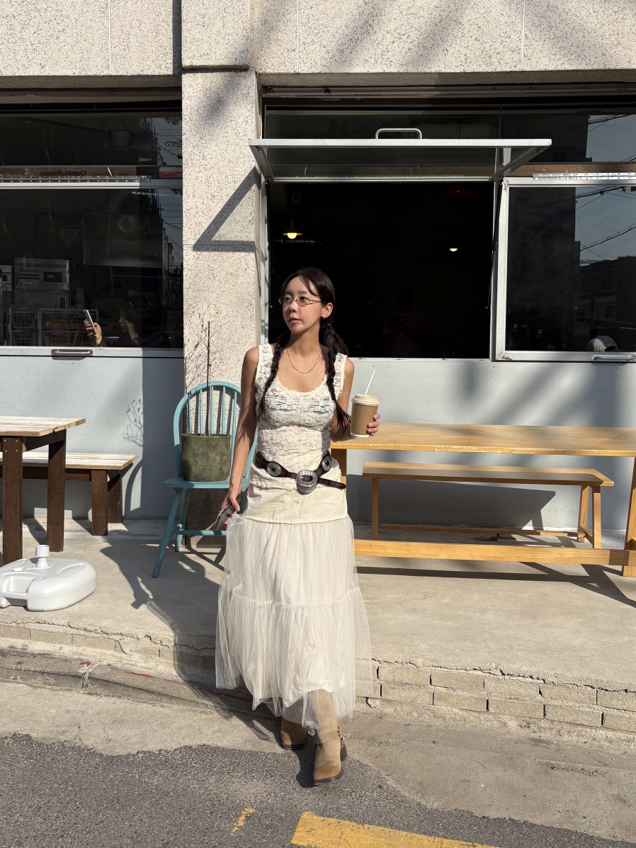 SUNDER MARKET直郵韓國代購㊣女裝新款25春夏時尚人氣長裙SUNDER MARKET長裙