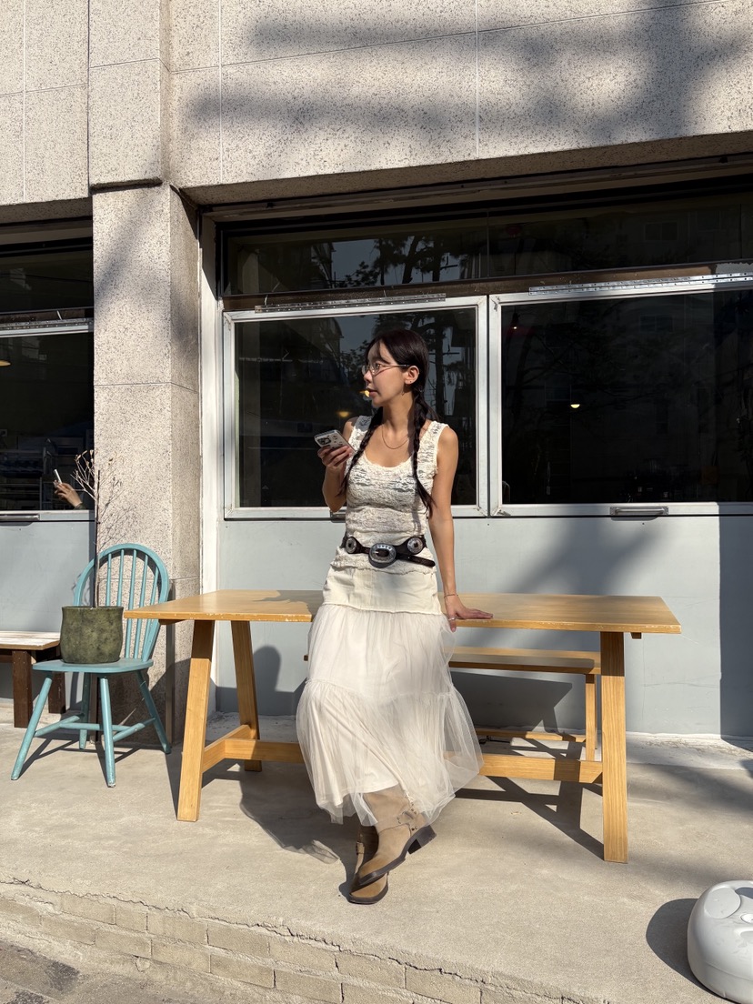 SUNDER MARKET直郵韓國代購㊣女裝新款25春夏時尚人氣長裙SUNDER MARKET長裙