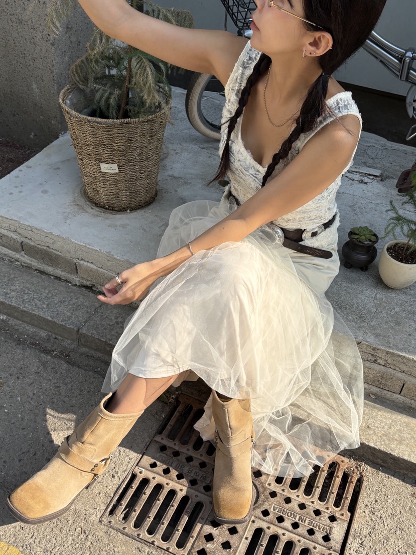 SUNDER MARKET直郵韓國代購㊣女裝新款25春夏時尚人氣長裙SUNDER MARKET長裙