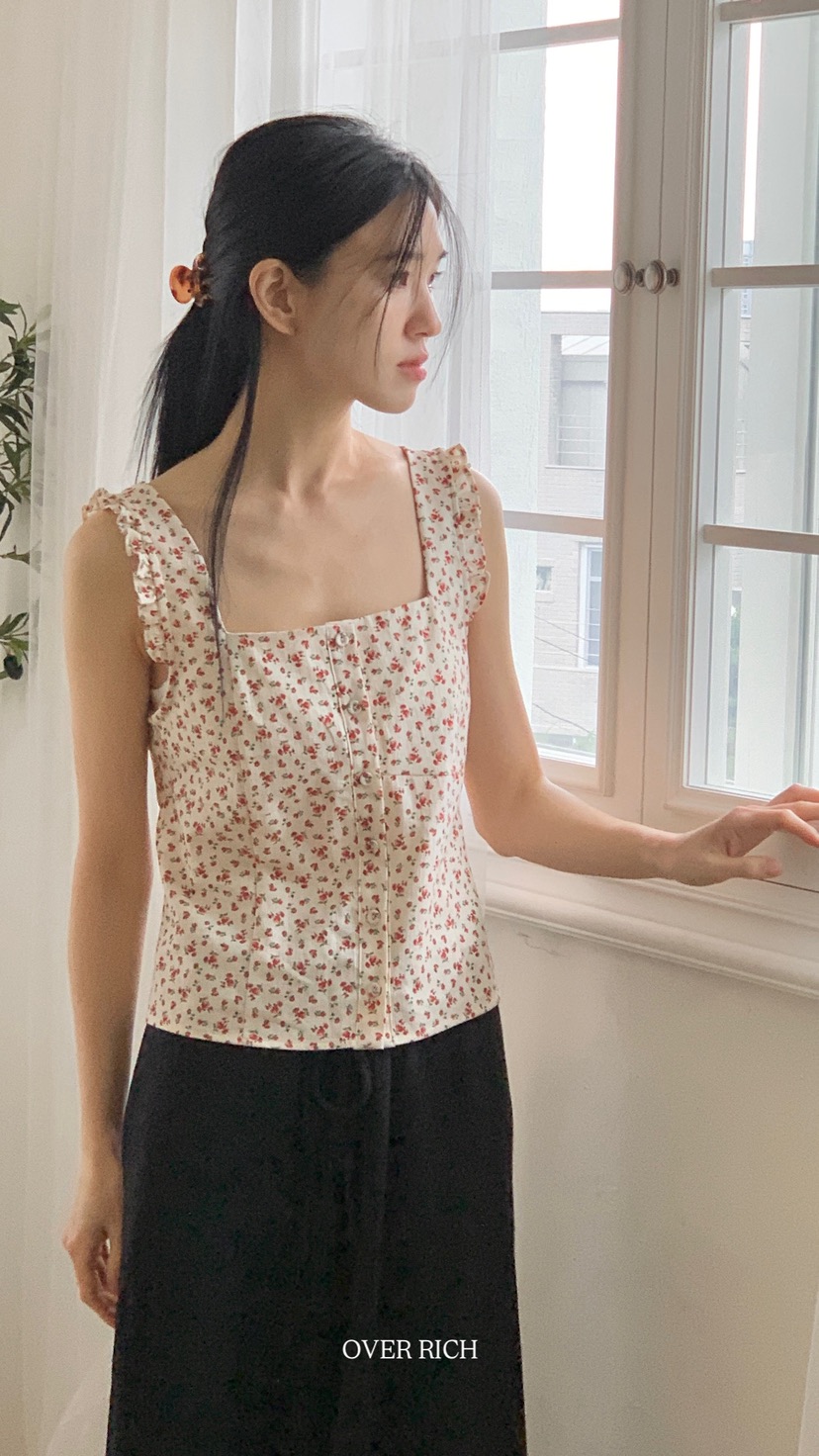 OVER RICH韓國直郵㊣東大門實拍女裝新款推薦時尚吊帶背心OVER RICH吊帶/背心