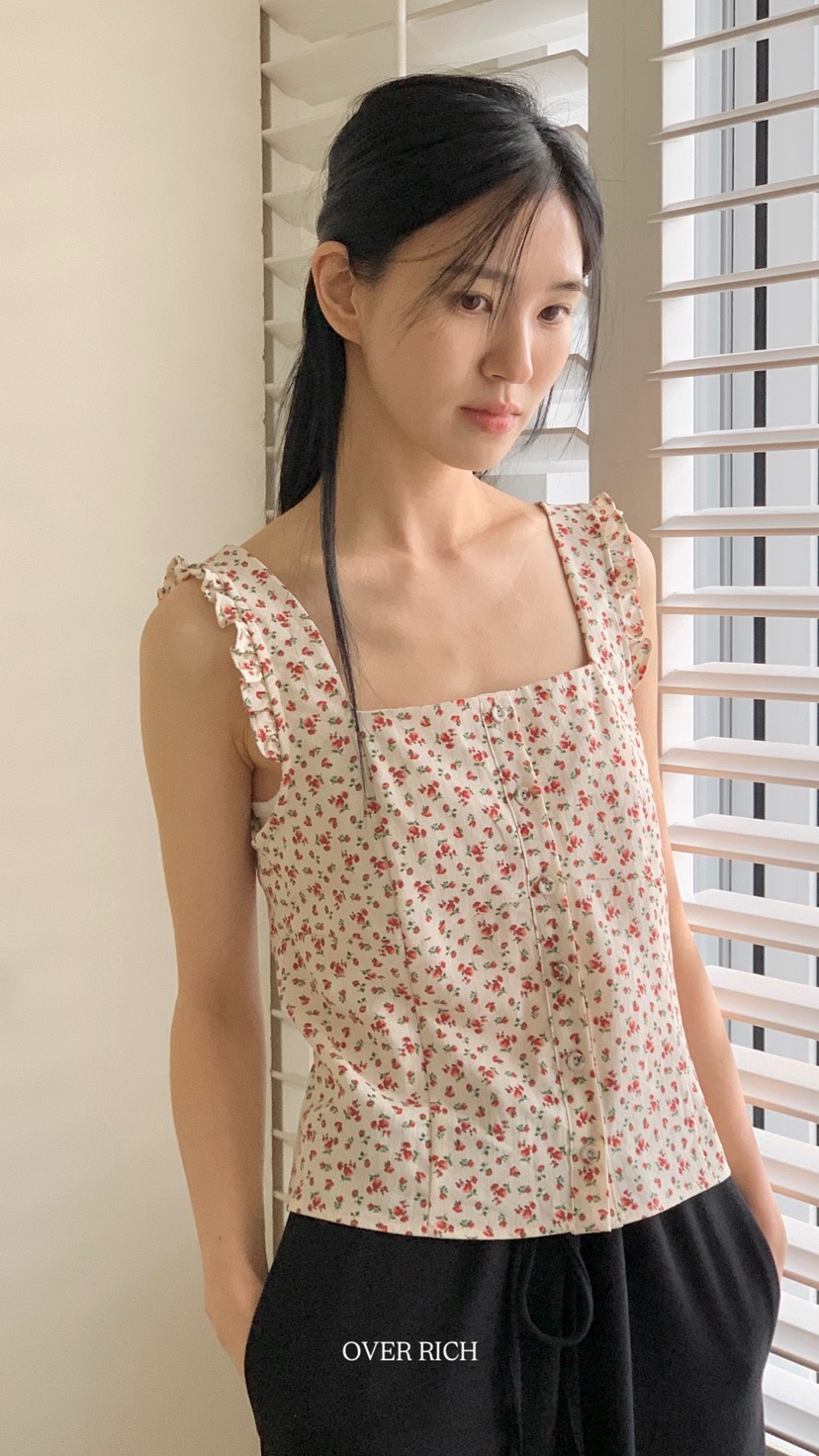OVER RICH韓國直郵㊣東大門實拍女裝新款推薦時尚吊帶背心OVER RICH吊帶/背心
