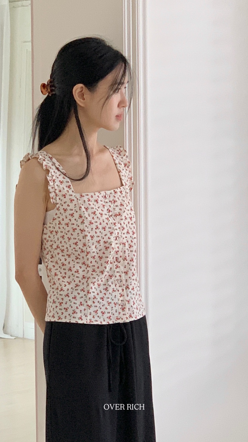 OVER RICH韓國直郵㊣東大門實拍女裝新款推薦時尚吊帶背心OVER RICH吊帶/背心