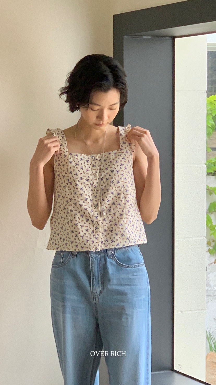 OVER RICH韓國直郵㊣東大門實拍女裝新款推薦時尚吊帶背心OVER RICH吊帶/背心