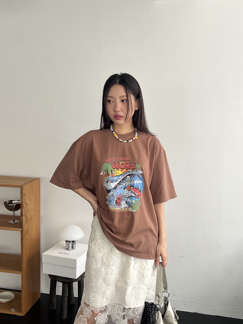 SUNDER MARKET韓國㊣直郵東大門代購女裝新品推薦25春夏T恤SUNDER MARKETT恤