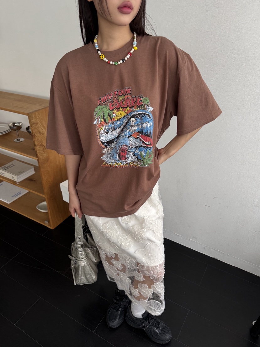 SUNDER MARKET韓國㊣直郵東大門代購女裝新品推薦25春夏T恤SUNDER MARKETT恤