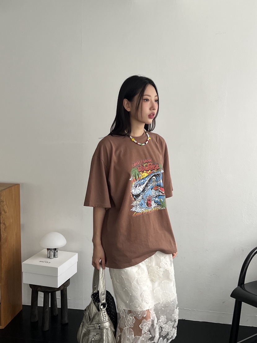 SUNDER MARKET韓國㊣直郵東大門代購女裝新品推薦25春夏T恤SUNDER MARKETT恤